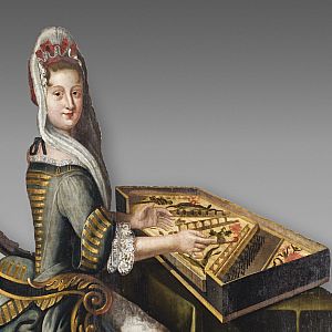 Frau am Cembalo