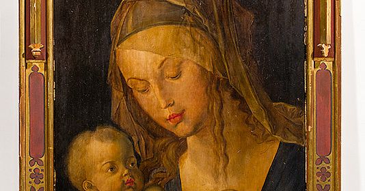 Gemälde (Kopie) mit Rahmen: Maria mit Kind nach Albrecht Dürer ...