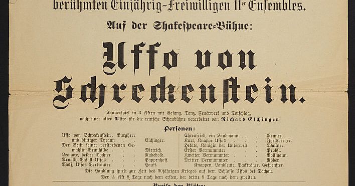 Theaterankündigung: Shakespeares Uffo von Schreckenstein - Bayerisches ...