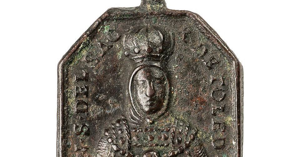 Achteckige Wallfahrtsmedaille auf die Wallfahrt zur Schwarzen Madonna ...