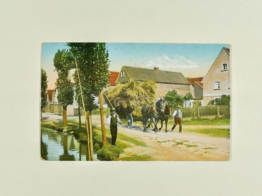 Bildpostkarte: Segelboot auf einem Fluss - Bayerisches Nationalmuseum Bildpostkarte: Segelboot auf einem Fluss - Bayerisches Nationalmuseum